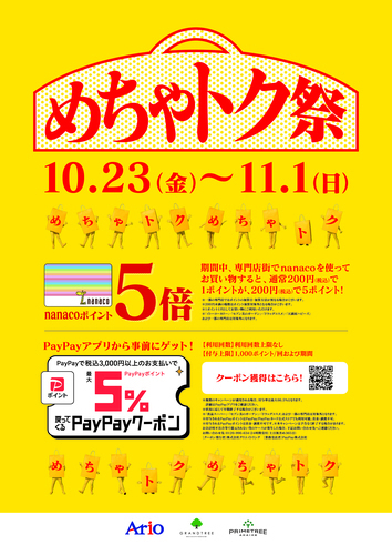 ポイントアップキャンペーン　nanacoポイント5倍