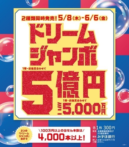 ドリームジャンボ宝くじ発売