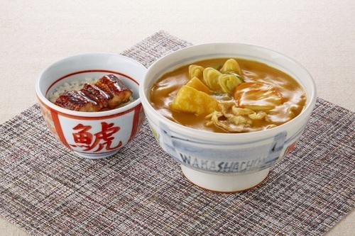 カレーうどんとミニうな丼