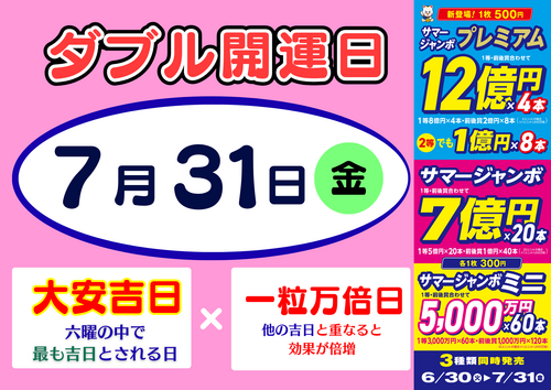 7月31日開運日